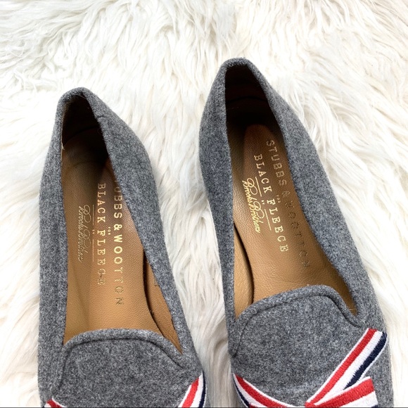Stubbs Wootton Brooks Brothers Bow Wool Loafers - Picture 3 of 8